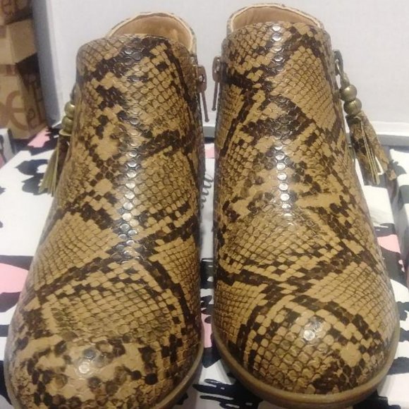MATA Recall-4 Brown Snake print bootie size 8 - Picture 3 of 4